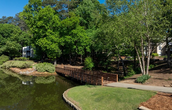 Lake House at Martin's Landing | Roswell, GA | On-Site Lake w/ Bridge