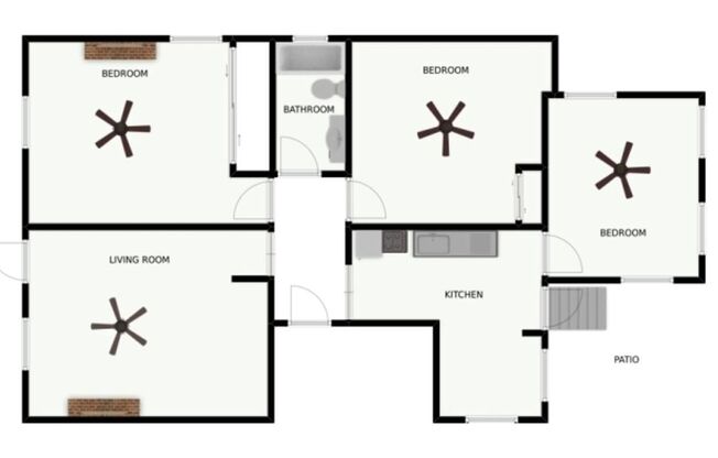 3 beds, 1 bath, $1,295, Unit Apt. 1