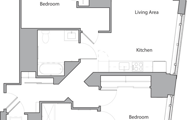 2 beds, 2 baths, 874 sqft, $4,600, Unit 312