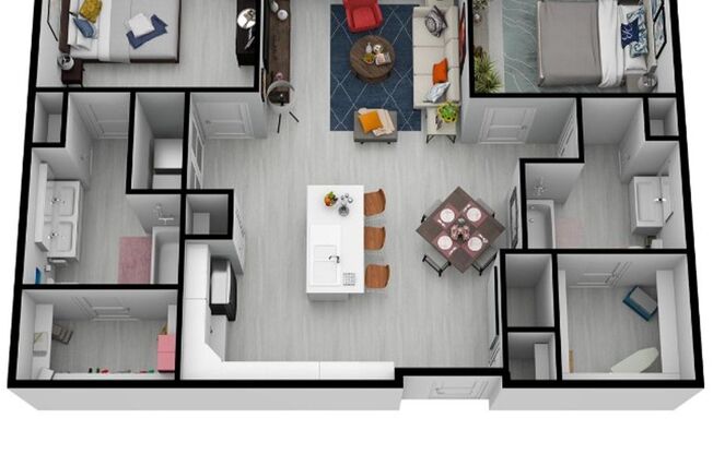 2 beds, 2 baths, 1,169 sqft, $2,795, Unit 507