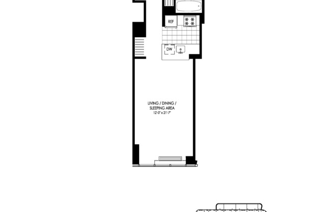 Studio, 1 bath, $3,144, Unit 1002