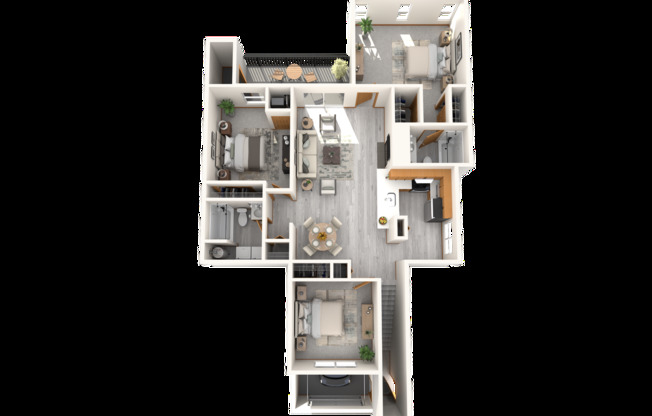 3 beds, 2 baths, 1,225 sqft, $1,920, Unit 9407-204