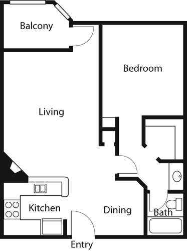 1 bed, 1 bath, 757 sqft, $2,217