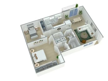 2 beds, 1.5 baths, 1,015 sqft, $2,491