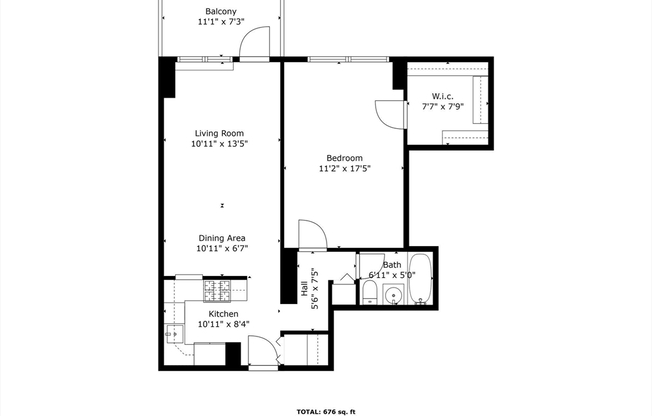 1 bed, 1 bath, 740 sqft, $3,200, Unit 16U