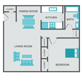 1 bed, 1 bath, 650 sqft, $730