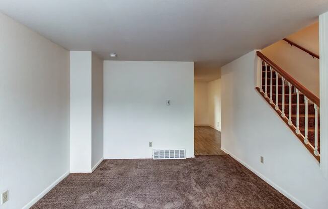 Spacious Living Room at Arbor Pointe Townhomes, Battle Creek, Michigan