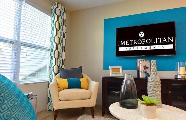 Modern Living Room at The Metropolitan, Lexington, KY, 40517