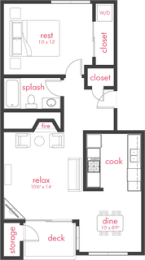 1 bed, 1 bath, 660 sqft, $1,550