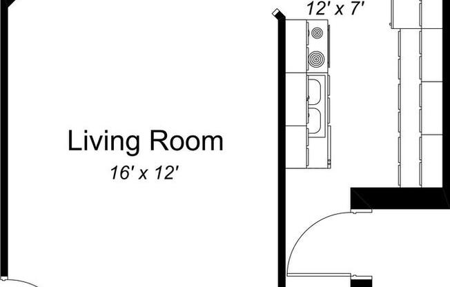 Studio, 1 bath, 590 sqft, $1,725, Unit 738 1W