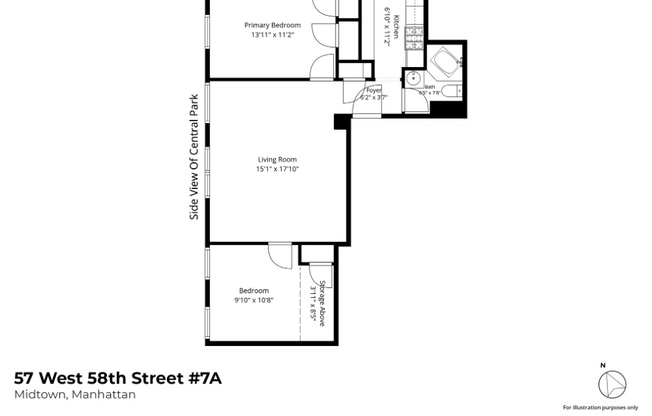 2 beds, 1 bath, 900 sqft, $6,250, Unit 7A