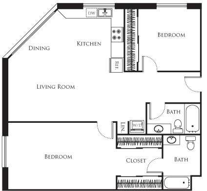 2 beds, 2 baths, 1,205 sqft, $2,978, Unit 243