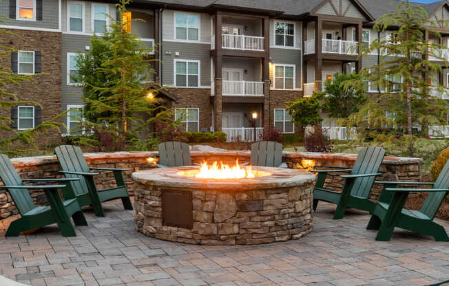 Outdoor Lounge with Firepit