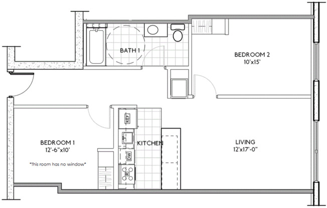 2 beds, 1 bath, 790 sqft, $2,359, Unit 1216-209