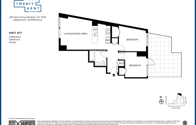 2 beds, 1 bath, $7,200, Unit 617