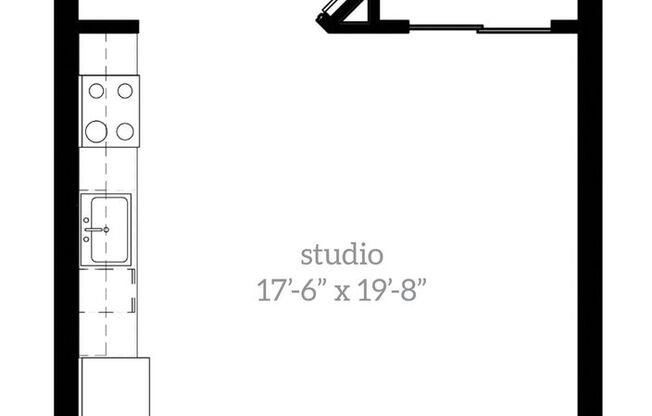 Studio, 1 bath, 532 sqft, $1,299