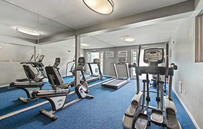 Health and fitness center at Twenty 2 Eleven Apartment Homes, Canoga Park, California