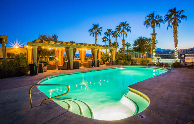Heated Swimming Pool at Senior Apartments in Laughlin Nevada