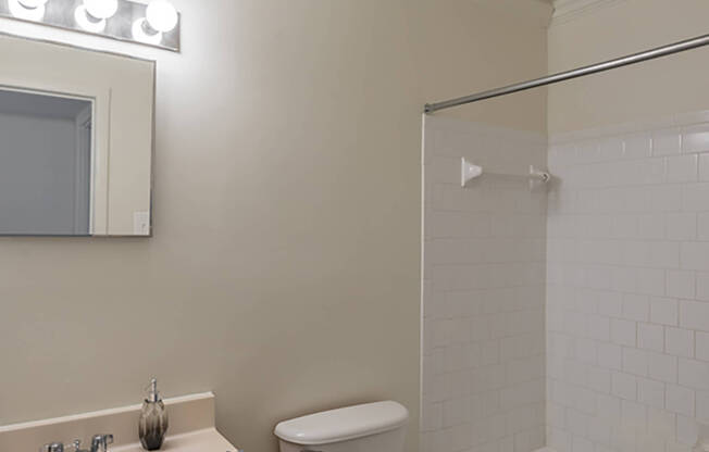 Bathroom with shower at Leesburg Apartments in Leesburg VA