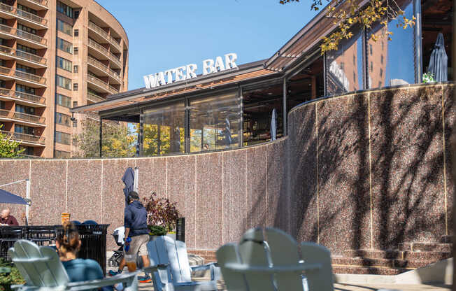 Steps away from a good time at the water bar