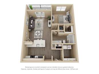 1 bed, 1 bath, 907 sqft, $1,455