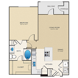 1 bed, 1 bath, 793 sqft, $1,308