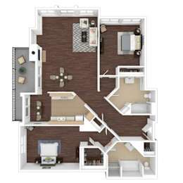 2 beds, 2 baths, 1,228 sqft, $4,548