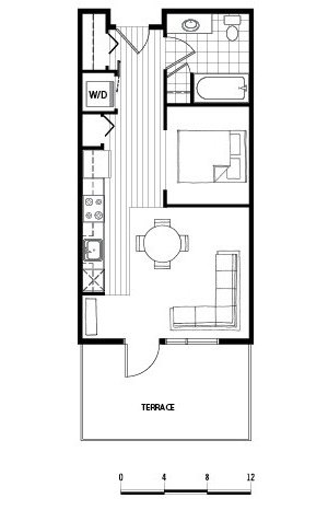 Studio, 1 bath, 454 sqft, $1,886