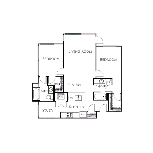 2 beds, 2 baths, 1,109 sqft, $2,939, Unit 114