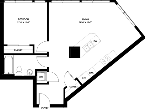 1 bed, 1 bath, 782 sqft, $2,657, Unit 708