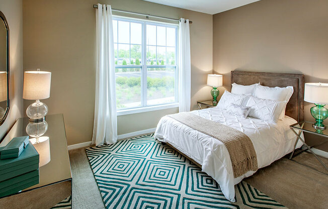 Beautiful Bright Bedroom With Wide Windows at The Waverly at Neptune, New Jersey