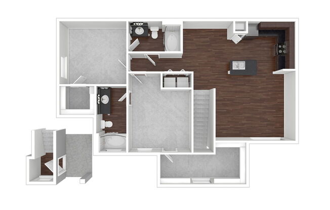 2 beds, 2 baths, 1,192 sqft, $1,605