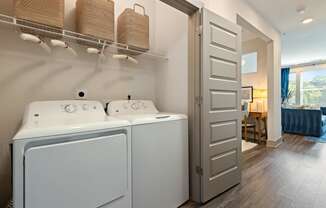 Model Laundry Room at The Dartmouth North Hills Apartments, Raleigh