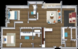 3 beds, 3 baths, 1,430 sqft, $1,885, Unit 424