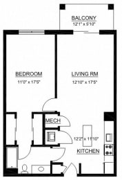 1 bed, 1 bath, 783 sqft, $1,913