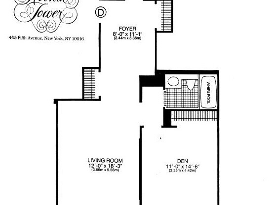 1 bed, 1 bath, 671 sqft, $4,000, Unit 23D