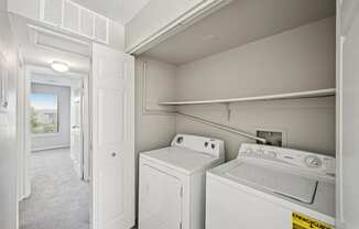 the laundry room is equipped with a washer and dryer