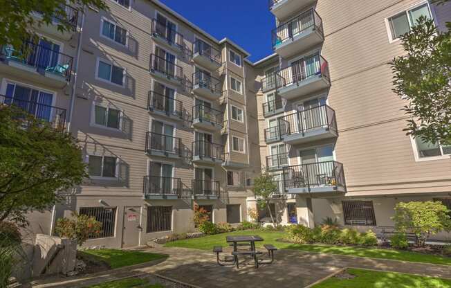 Property Courtyard at King Arthurs Court, Seattle, WA