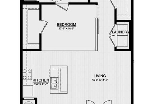 1 bed, 1 bath, 904 sqft, $1,439, Unit 203