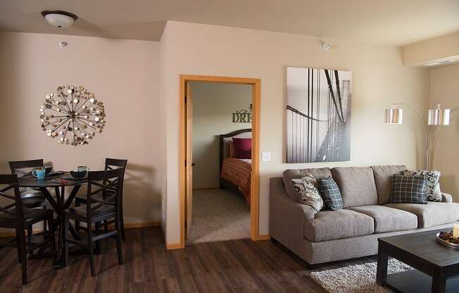 Living Room at Pines Rapid City Apartments SD