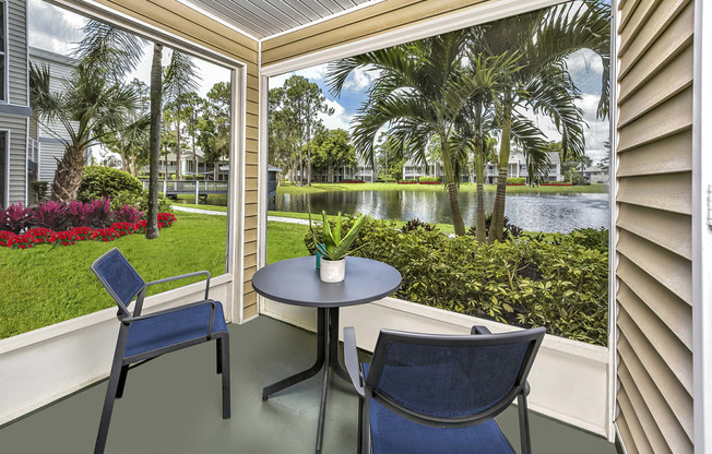 Screened Patio at Brantley Pines Apartments in Ft. Myers, FL
