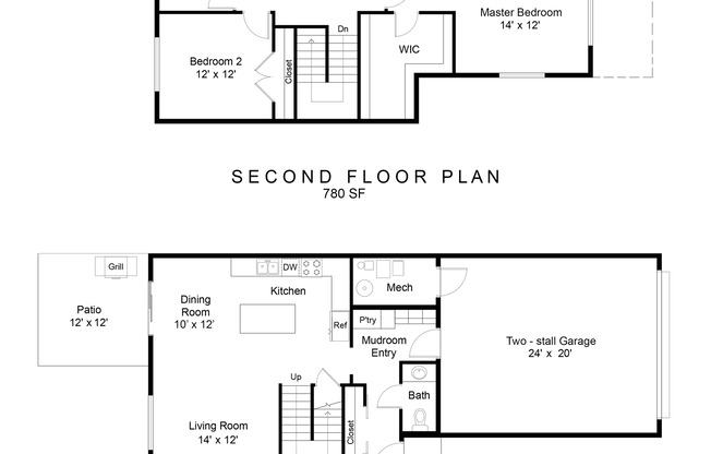 2 beds, 2.5 baths, 1,780 sqft, $2,345, Unit 1941