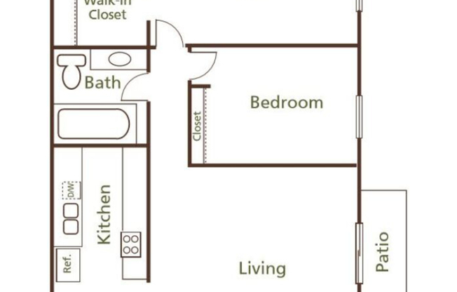 2 beds, 1 bath, 912 sqft, $1,290