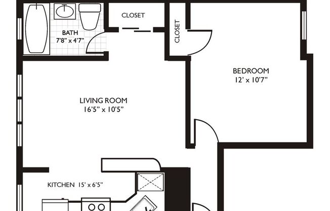 1 bed, 1 bath, 446 sqft, $1,820, Unit 602