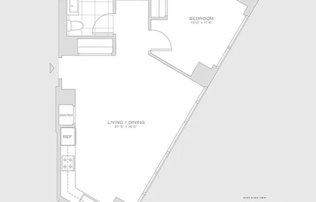 1 bed, 1 bath, $6,675, Unit 12M
