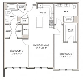 2 beds, 2 baths, 1,183 sqft, $3,639