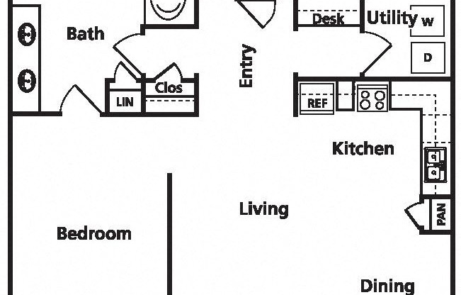 1 bed, 1 bath, $1,694