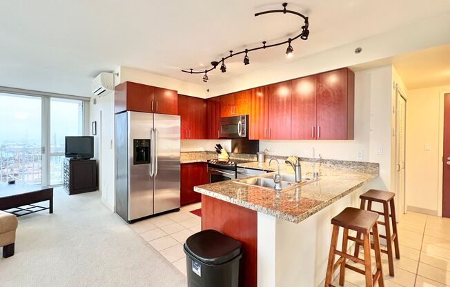 FULLY FURNISHED 2 BEDROOM UNIT IN KAKAAKO
