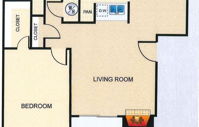1 bed, 1 bath, 695 sqft, $1,137, Unit 121