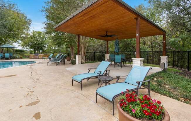 Poolside Relaxing Chair at The Vista on Brodie, Austin, TX